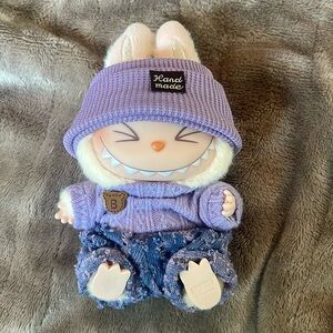 Labubu 3 piece outfit hat top jeans new